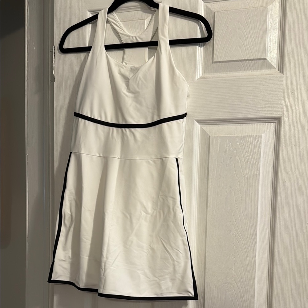 NWT Old Navy White Athletic Dress with Black Trim